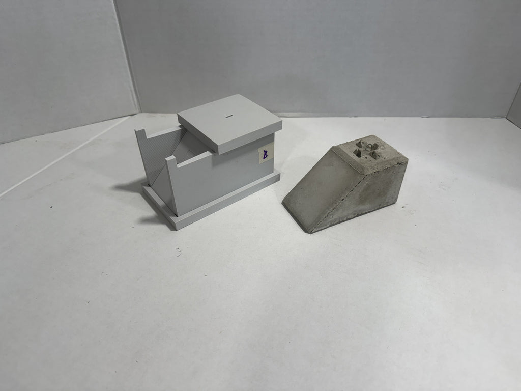 1/12 Scale Angle Block 1x1 - 1x2 RC Retaining Wall Form Set (5-Piece, FORM ONLY)