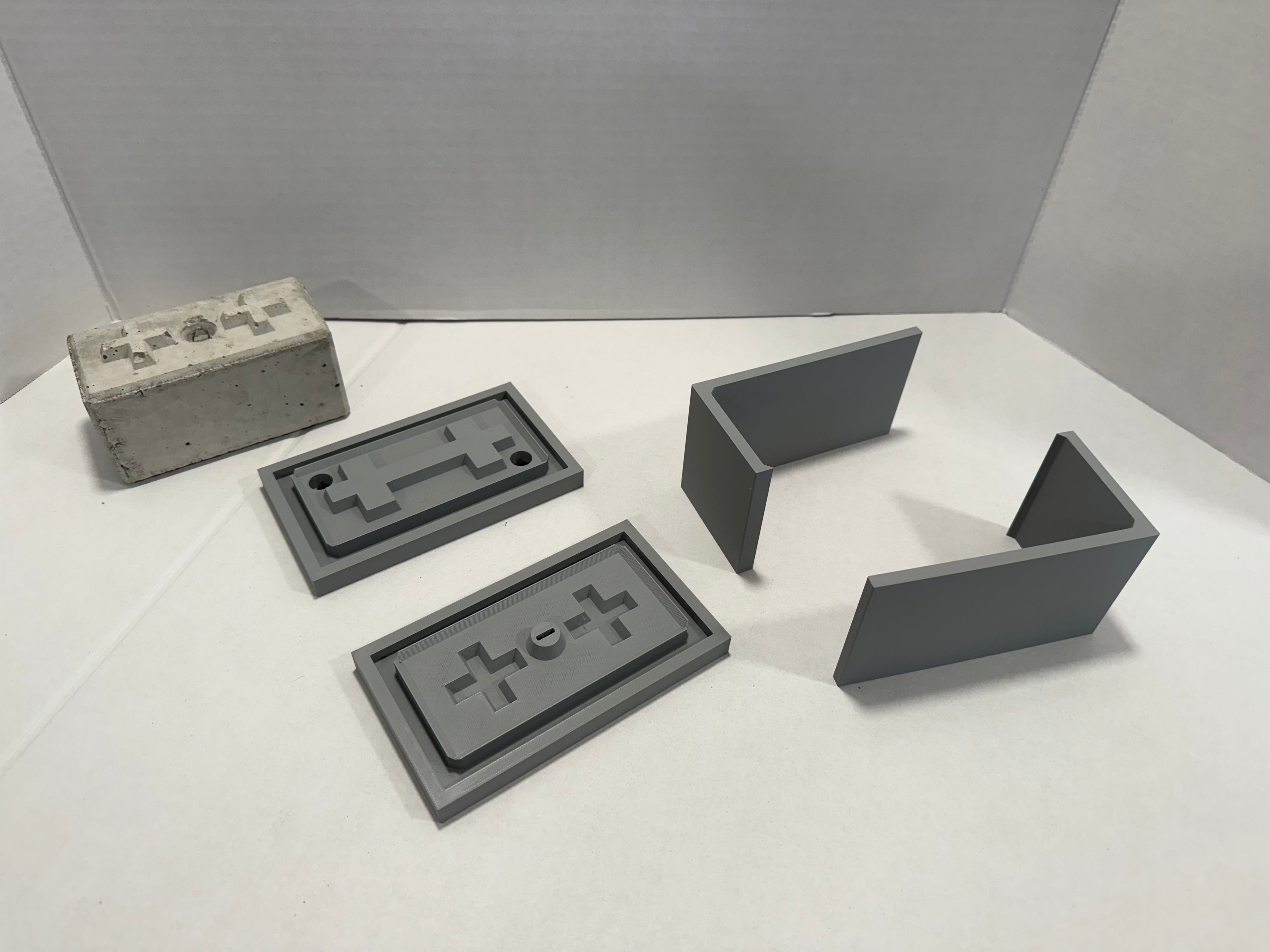 1/12 Scale 1x2 RC Retaining Wall Block Form (FORM ONLY)